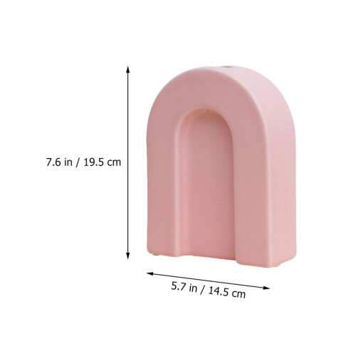 Pink Ceramic Table Vase 20 x 15 x 5 cm 1