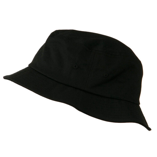 Καπέλο Bucket από μείγμα βαμβακιού Twill σε μεγάλο μέγεθος - Μαύρο 2XL-3XL 2