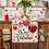Stripe Heart Table Runner 13 x 48 Inch 2