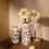 Crackle Glaze Ceramic Bud Vases Set of 2 5