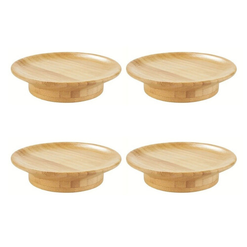 Bamboo Wine Glass Topper 4 pcs 1