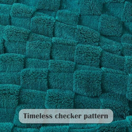 Dark Teal Flannel Fleece Throw Blanket 2