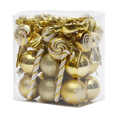 36-Piece Candy-Themed Christmas Ornaments Set 2