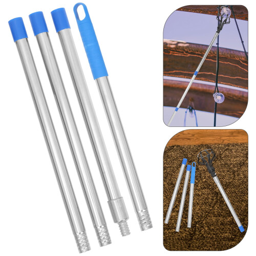 Stainless Steel Bulb Changer Rod 4-Section Telescopic 2