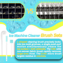 Multi-Functional Cleaning Brush Set, Ice Maker Crevice Cleaning Brush 14-Piece Countertop Ice Maker Cleaning Tool Set