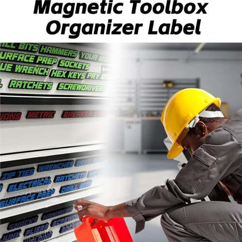 23 Pcs Magnetic Toolbox Drawer Tags Bold Easy-to-Read 3D Magnetic Tool Box Organizer Labels ToolboxWidget Stickers D 2