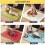Cutting Boards with Holder Sets for Kitchen Anti Bacterium Plastic Chopping Block Plastic Dishwasher Safe Chrismas 6