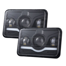 2 pezzi di fari LED 4x6 pollici 5 pollici nero 75W 7500LM