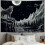 Tapiserie cu lup alb-negru, munte, 152x127 cm 2