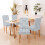 Modern Damask Chair Covers Set of 4 2