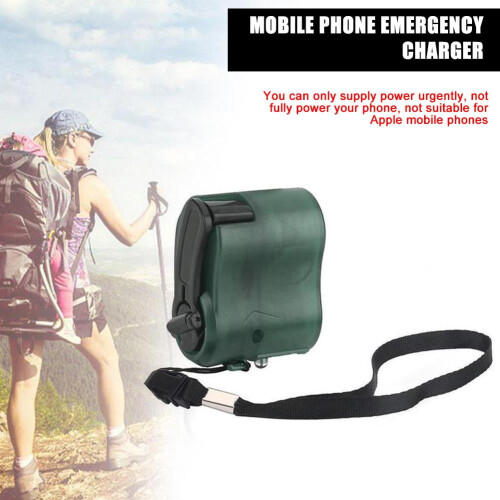 Hand Crank Generator Emergency Charger 5.5V Blue Black Green 2