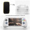 For Retroid Pocket Flip 2 Game Console Ergonomic Grip Handle Case with Shockproof Protective Fit in Pocket White 4