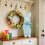 Standing Flocked Easter Bunny Figurine Light Blue 8.7 inch 5
