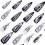 Faux ongles gothiques-kawaii Y2K – Texture 3D, réutilisables 3