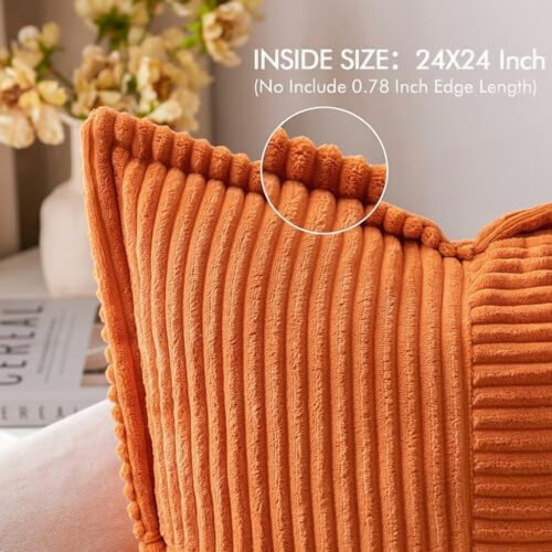 Corduroy kussenslopen 18x18 inch, set van 2 1