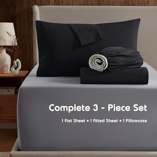 Queen Sheet Set – Ultra-Soft Microfiber, Deep Pocket, 1