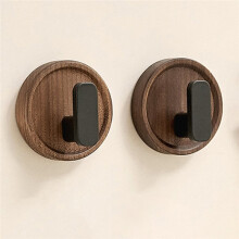 New Style Walnut Robe Hook Clothes Coat Hanger Household Decoration Rustproof Wooden Towel Hook Bathroom Accessories