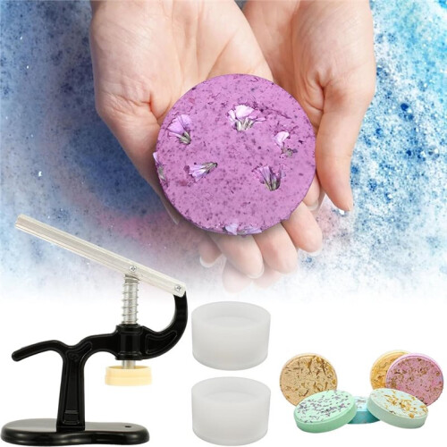 Bath Bomb Press Machine and Mold Set with Plastic Mold Bath Bomb Press Maker Easy to Use for Making Bath Bombs 1