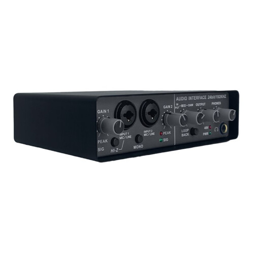 Professional Small External Sound Card for Computer Mobile Phone Live Recording Karaoke Support 48V Microphone 2