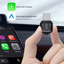 Wireless CarPlay and Android Auto Adapter Plug and    Box Wired to Wireless Auto Connect Adapter for Car