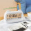 Digital Alarm Clock Display with Week Temperature Humidity Backlight Cat Shape for Kids Adults Bedside Battery Powered 6