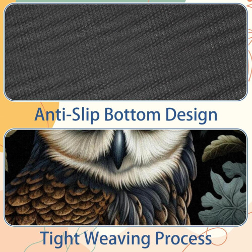 Mouse pad em formato de coruja com base de borracha para mesa de escritório/casa. 1