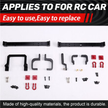 Paraurti Anteriore e Posteriore In Metallo Migliorato per MN Model 1/12 MN82 LC79 RC Car Parts Nero