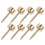 Tappo decorativo a vite in rame per specchio (8 pezzi) 4