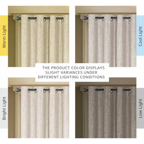 Linen Look Blackout Curtain Panel 100x84 in 2