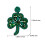 Shamrock-øredobber til kvinner med perler, par 5
