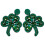 Shamrock-øredobber til kvinner med perler, par 8