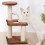 Cat Tree Brown Plush Multi-Level with Sisal Posts and Toys 5