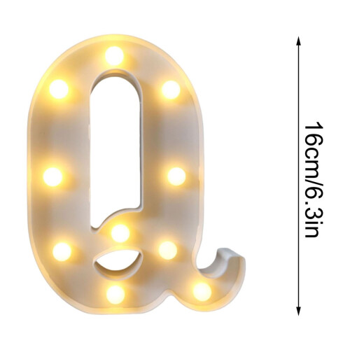 LED-bokstavlys Batteridrevne store dekorative tall 1