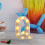 LED-bokstavlys Batteridrevne store dekorative tall 5