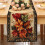 Fall Table Runner Pumpkin Maple Leaf Print Polyester 5