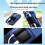 Phone Magnetic Decoder Pocket Storage Case Double-Pocket Elastic Magnetic DAC Headphones Case PU Portable Storage Bag 6