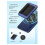 Phone Magnetic Decoder Pocket Storage Case Double-Pocket Elastic Magnetic DAC Headphones Case PU Portable Storage Bag 7