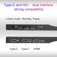 14 Inch Portable Monitor Touch Screen 1900x1200P IPS Second Screen -Compatible Extended Display for PC Laptop