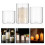 Set of 3 Glass Tea Light Candle Holders 5