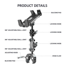 Suporte para Tablet para Esteira e Bicicleta Ergométrica, Suporte Ajustável para Celular para Leitura, Videochamadas e Exercícios em Casa.