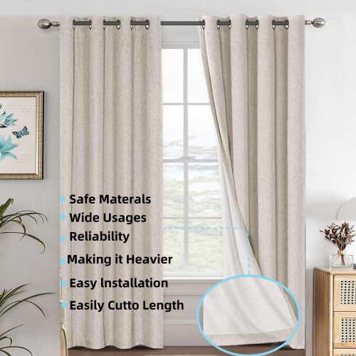 Vektet gardinbånd 10 meter draperietau 1