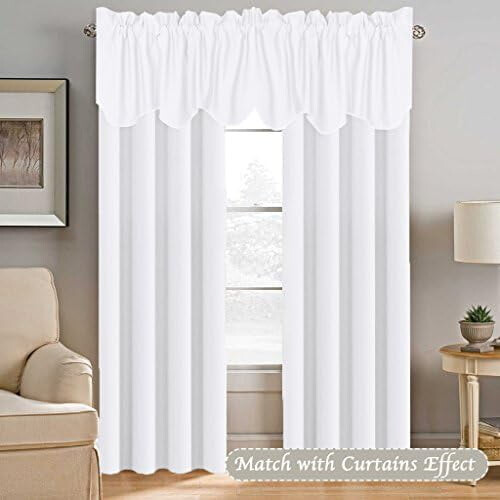 Scalloped Blackout Valances 52x18in 4-Piece 1