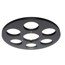 Bobine vide de bande 1/4 po x 10,5 po, 6 trous, noire