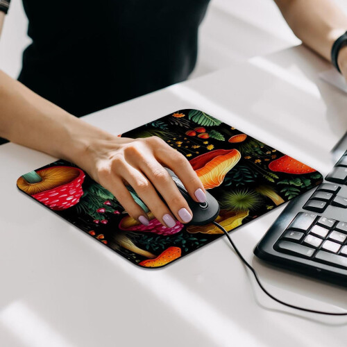 Mouse Pad Αντιολισθητικό Καουτσούκ με Σχεδίαση Μανιτάρι για Γραφείο Gaming 1