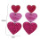 Rosa Herzohrringe, hypoallergen, leichtes Set 4