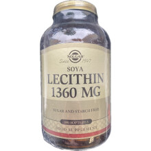 Lécithine de soja 1360 mg 180 capsules molles Solgar