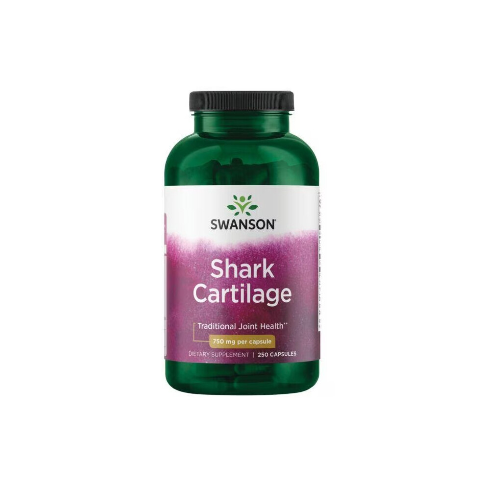 Shark Cartilage 750 mg 250 Capsules Swanson Health Products