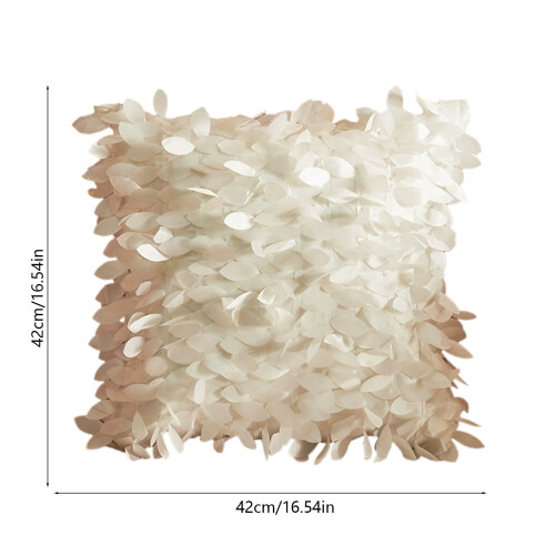 3D Leaf Pillow Cover Polyester 45x45cm 2