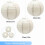 Round Paper Lanterns 8 10 12 in Grey 6 pcs 2