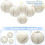 Round Paper Lanterns 8 10 12 in Grey 6 pcs 4